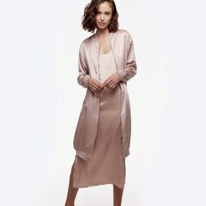 DAYA BY ZENDAYA ELEGANT SATIN DRESS/JACKET IN  SOFT PINK WOMENS SIZE SMALL